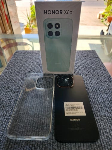 Honor x6c ពណ៍ ខ្មៅ ១ទឹក Ram6G+6G memory 128G