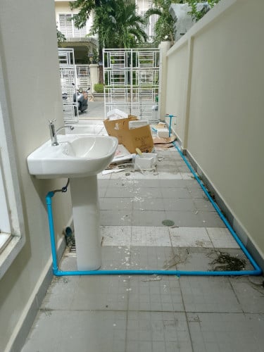 Install and repair bathroom fixtures.