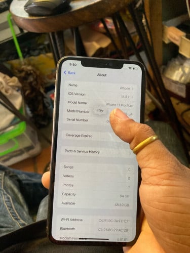 iPhone 11 Pro Max ម៉ាស៊ីនហ្ស៊ីនសំណុំ ស្កេន អេក្រង់GX