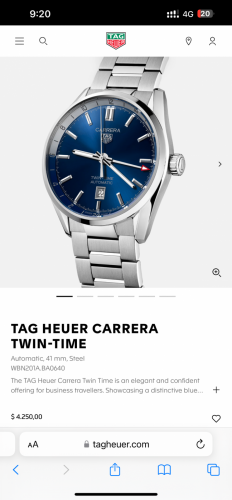 Tagheuer carrera twin-time 2023