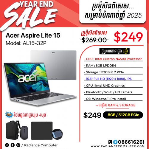 Acer Aspire Lite 15 AL15-32P N4500 8GB 512GB