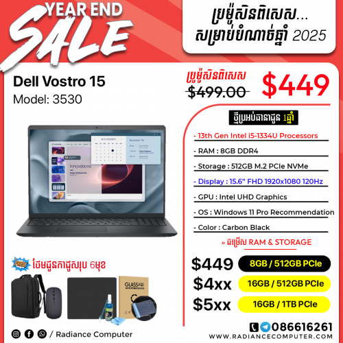 Dell Vostro 3530 i5 1334U 8GB 512GB