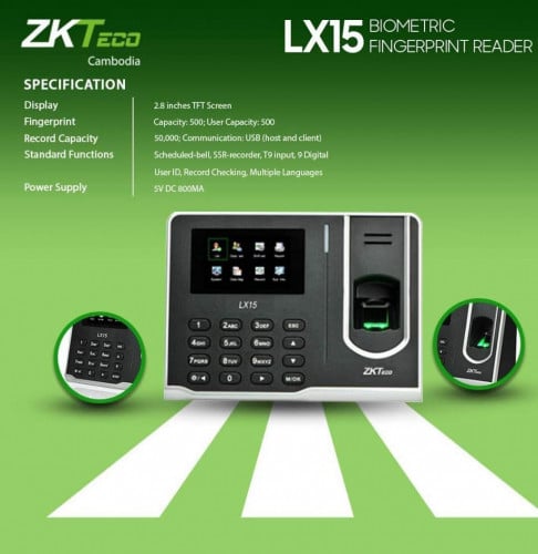 Finger print Brand ZKTeco តម្លៃល្អ ថ្មី​១០០%