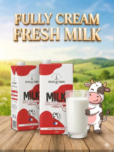 Fully Cream Fresh Milk (Made In France)