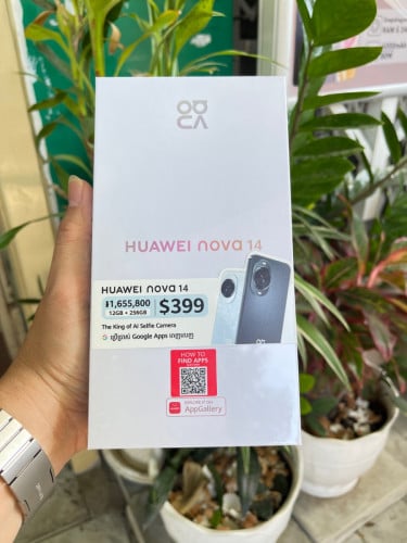 Huawei Nova14 Ram12G/256G ថ្មីប្រអប់ធានាក្រុមហ៊ុន1ឆ្នាំតម្លៃពិសេសជូន