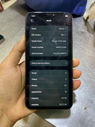 iPhone 11promax ធ្លាប់ប្ដូរអេក្រង់និងថ្ម ក្រៅពីហ្នឹងស៊ីមទាំងអស់