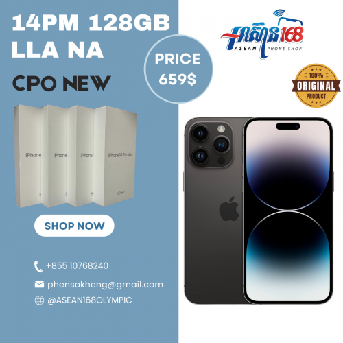 iPhone 14ProMax 128GB LLA NA CPO BOX