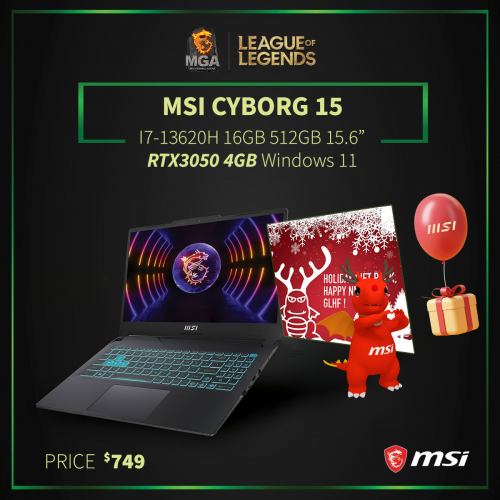 MSI Cyborg 15 Gaming , i7 16GB 51GB 15.6" RTX3050