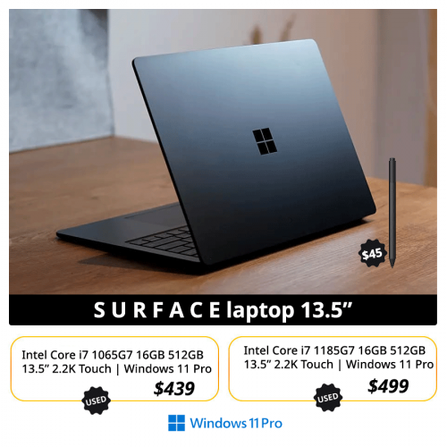 Surface Laptop 4, i7 16GB 512GB 13.5" 2.2k Touch