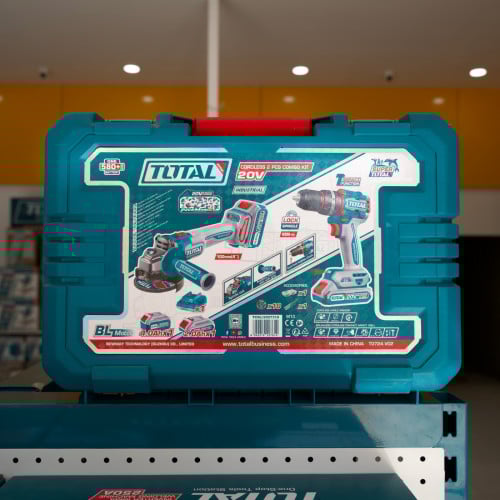 TOTAL 20V Cordless 2PCS Combo Kit (Drill + Angle Grinder) (TCKLI2027310)