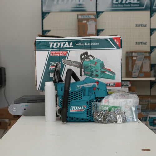TOTAL Gasoline Chain Saw 62cc (24") – ម៉ាស៊ីនកាត់ឈើប្រើសាំង 62cc 24 អ៊ីញ (TG5602411)