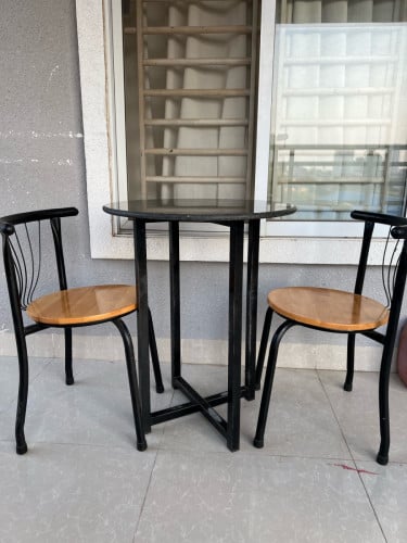 table marble top with 2chairs