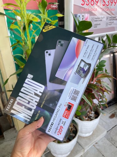Tecno Mega Pad Pro Sim+wifi Ram8G+8G/128GB ថ្មីប្រអប់ធានា13ខែតម្លៃពិសេសជូន