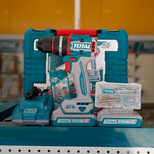 TOTAL 20V Brushless Cordless Impact Drill (ម៉ាស៊ីនខួង/វីស ប៉ះ អាគុយ 20V) – ម៉ូដែល (TIDLI20768)
