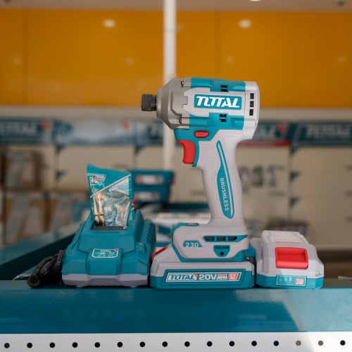 TOTAL 20V Brushless Cordless Impact Driver (ម៉ាស៊ីនវីស ប៉ះ អាគុយ 20V) (TIRLI2023)
