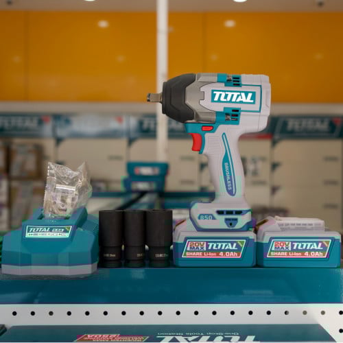 TOTAL 20V Brushless Cordless Impact Wrench (ម៉ាស៊ីនវីសប៉ះ អាគុយ 20V) (TWILI2085)
