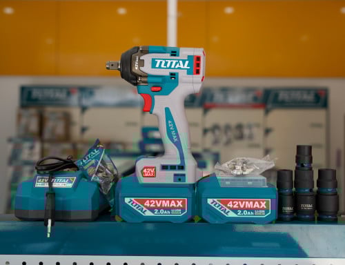 TOTAL 42V Max Brushless Cordless Impact Wrench (ម៉ាស៊ីនប៉ះដោះប៊ូលុង អាគុយ 42V) (TIWLI42602)