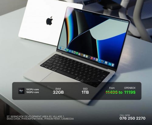 ជម្រើសការងារ IT មួយនេះលក់ដាច់ខ្លាំង 💥 M1Pro 32GB 1TB 🔥