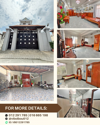 Townhouse 4 Bedrooms for RENT northeast of Russian Market_Boeng Tompoun area