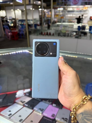 Vivo X Fold Blue CH Sim2 Ram12GB HD512GB Phone Condition 96% , ខូចអេក្រង់ក្នុង , ម៉ាស៊ីនសានុំហ្សីន