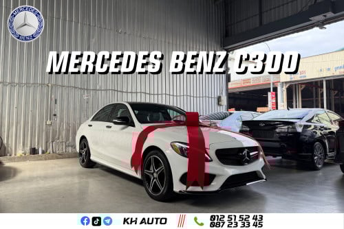 2015 Mercedes-Benz C300 AMG Line តំលៃចាប់ពី $29000 ឡើងទៅអាស្រ័យតាមពណ៌និងOptionឡាន