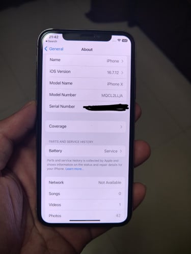 Iphone X 64g LL/A 98% Zin all