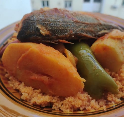 Tunisian couscous with fish