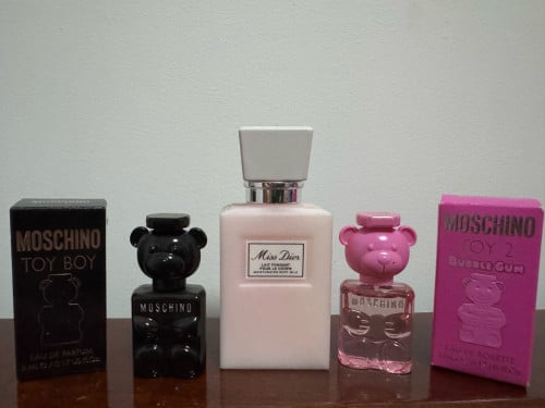 *100% original* Miss Dior moisturizing body milk & 2 small Moschino perfume