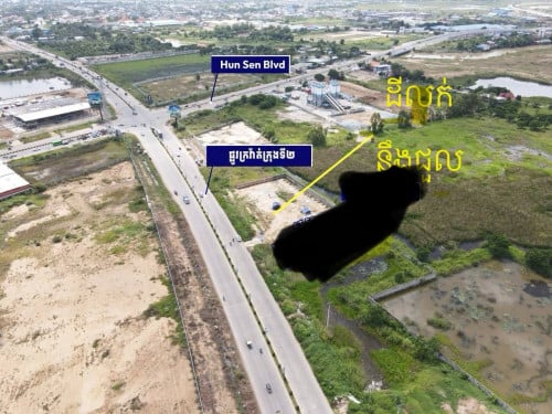 ដីសំរាប់លក់ ជាប់ផ្លូវ60ម៉ែត្រ ទំហំ2274 ម៉្រែតការ៉េ ជួលក៏បាន