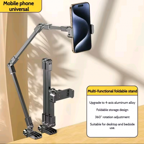 Adjustable Tablet Stand Desk Bedside Rotatable Foldable 3 Sections