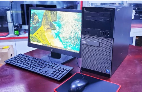 Dell Optiplex 9010 / Core i7-3770 8CPUs / Ram 8G / SSD 120G/  Monitor 19 inch នៅល្អ ដើរលឿន