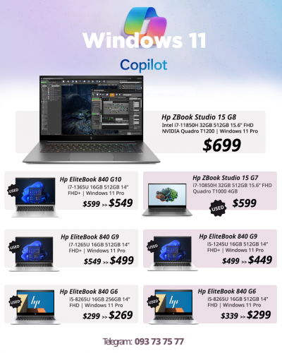 Hp ZBook Studio 15 G7, G8 Workstation