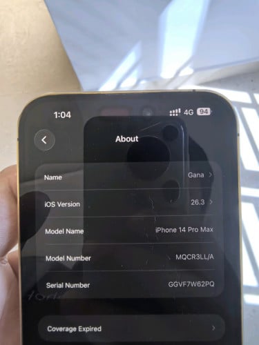 លក់14 promax 24k gold 128g 420$ ទូរស័ព្ទប្រើរាល់ថ្ញៃ