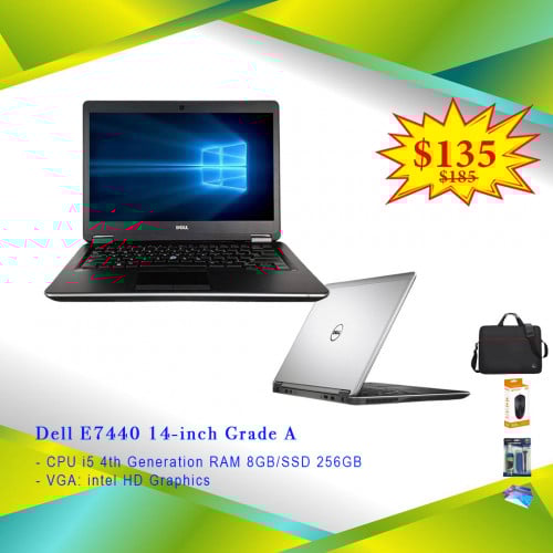 Dell E7440 14-inch i5 4th RAM 8GB/SSD 256GB