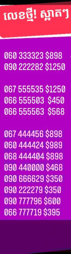 Metfone numbers for sale