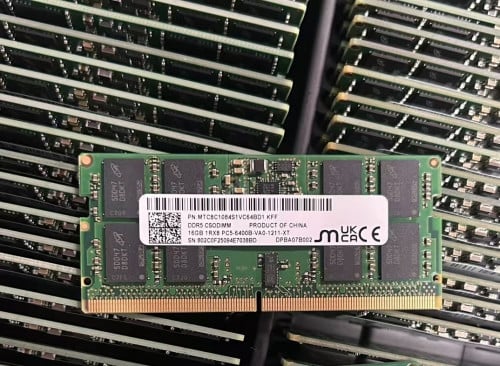MT Micron 16GB DDR5 6400MHz Laptop CSODIMM RAM 1Rx8 PC5-6400B