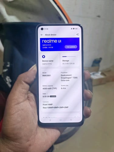 Realmi 8pro sim2.ram8G./ 128G /. សំណុំស៊ីន