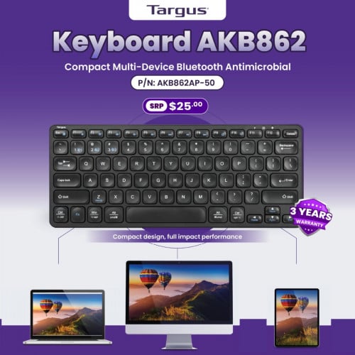 តូចតែខ្លឹម! Targus AKB862 Bluetooth Keyboard ជំនាន់ថ្មី ⌨️🔥