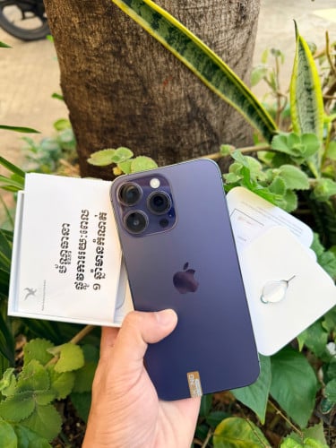 iPhone 14 Pro Max 128g (520$) សុំណំសុីនមិនធ្លាប់ជួសជុល 95%