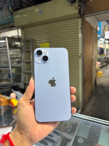 Iphone14plus LL ប្រើESIM ជាំអេក្រង់ដូចរូប ថ្ម98%