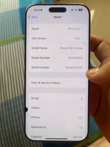 Bypaswifi Ipone 16Promax 256g អេក្រង់ស៊ីនជាំតិចនិងប្រែសបញ្ចក់បែកខ្នងក្រោយ