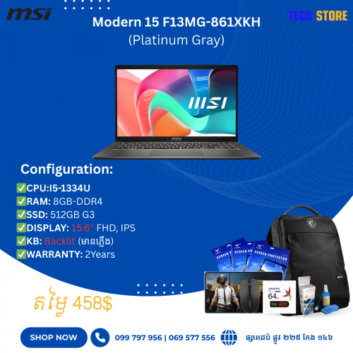 Modern 15 F13MG-861XKH-Platinum Gray