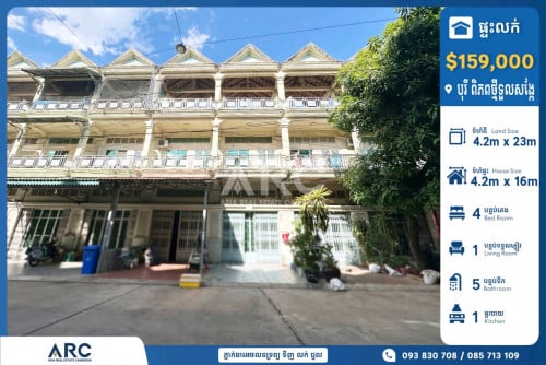 ផ្ទះល្វែងលក់បន្ទាន់បុរី ពិភពថ្មី ទួលសង្កែផ្សារសាមហាន់