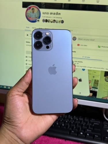 iPhone 13 Pro Max 256G bypass sim WiFi សានុំណែនស្អាត99%