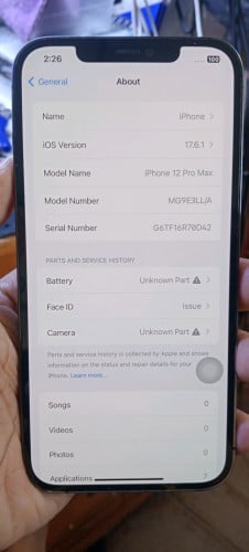 Iphone12promax អេក្រង់សុីន