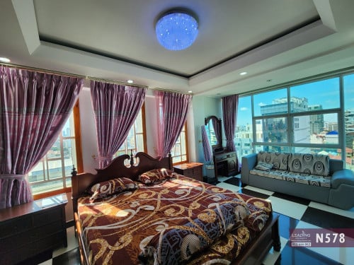 N578 | Top Floor Bright and clean Studio For Rent Near CJCC / Toul Kork