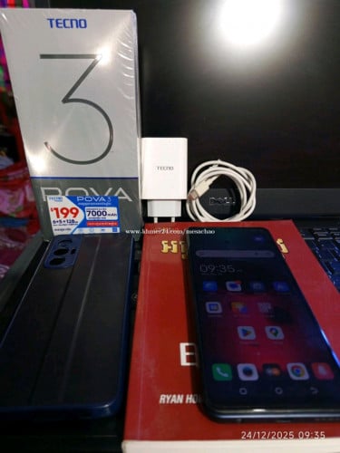 លក់Tecno Pova 3 តម្លៃ95$ ស្អាត 99% (កាលទិញ199$)
