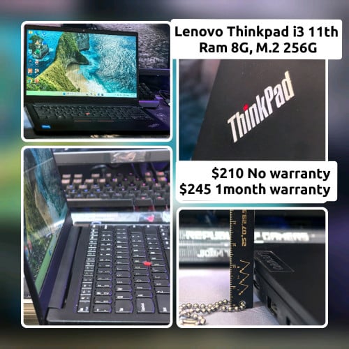 Business laptop Intel ជំនាន់ 11 Lenovo Thinkpad i3 11th, Ram 8G, M.2 256G