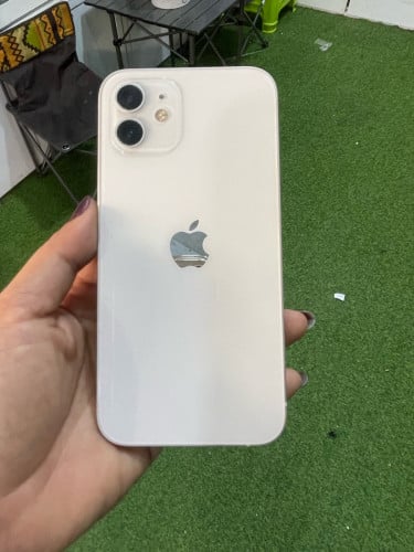 iPhone 12ពណ៍ស 128g/ch សុីនសានុំតួរស្អាតថ្ម75%