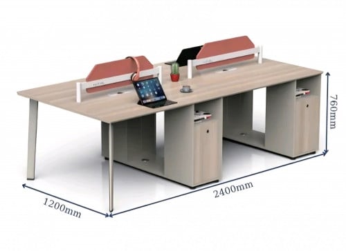 តុការិយាល័យ 1.2mx2.4m Partition Table Clear stock